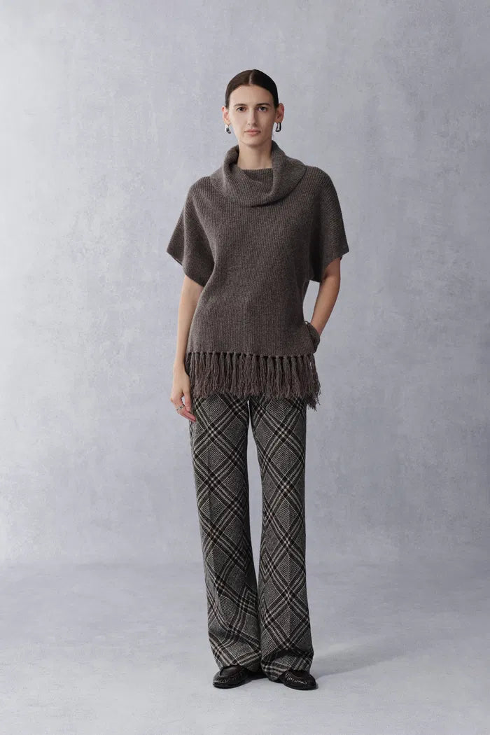 Kabu Fringed Top in Alpaca Wool Blend Knit
