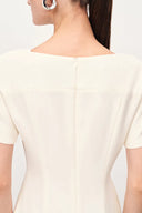 Ebba Boat Neck Dress in Merino Wool Blend