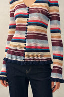 Mavis Multi Stripes Long Sleeves Cardigan