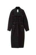 Hortensia Mantel aus Wollmischung mit Metallic-Garn-Tweed