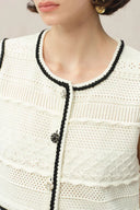 Silvy Ärmelloses Weste-Oberteil aus Baumwollmischstrick