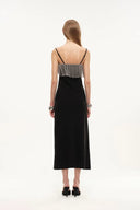 Nocturne Embellished Slip Dress in Cotton