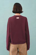 Lotus Red Crewneck Sweatshirt in Cotton