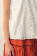 Hazel Halter Neck Sleeveless Top in Cotton