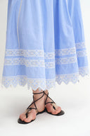 Imperia Embroidered Skirt in Premium Cotton Poplin