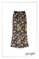 Falda Athena con Estampado de Rosas en Seda Morera 22MM