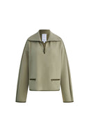 Felpa con zip e rever a contrasto Jane in cotone