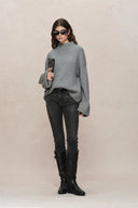 Jeans ajustados Eliza forrados de forro polar en denim elástico