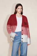 Ariel Ombre Cardigan in Merino Alpaca Blend Knit