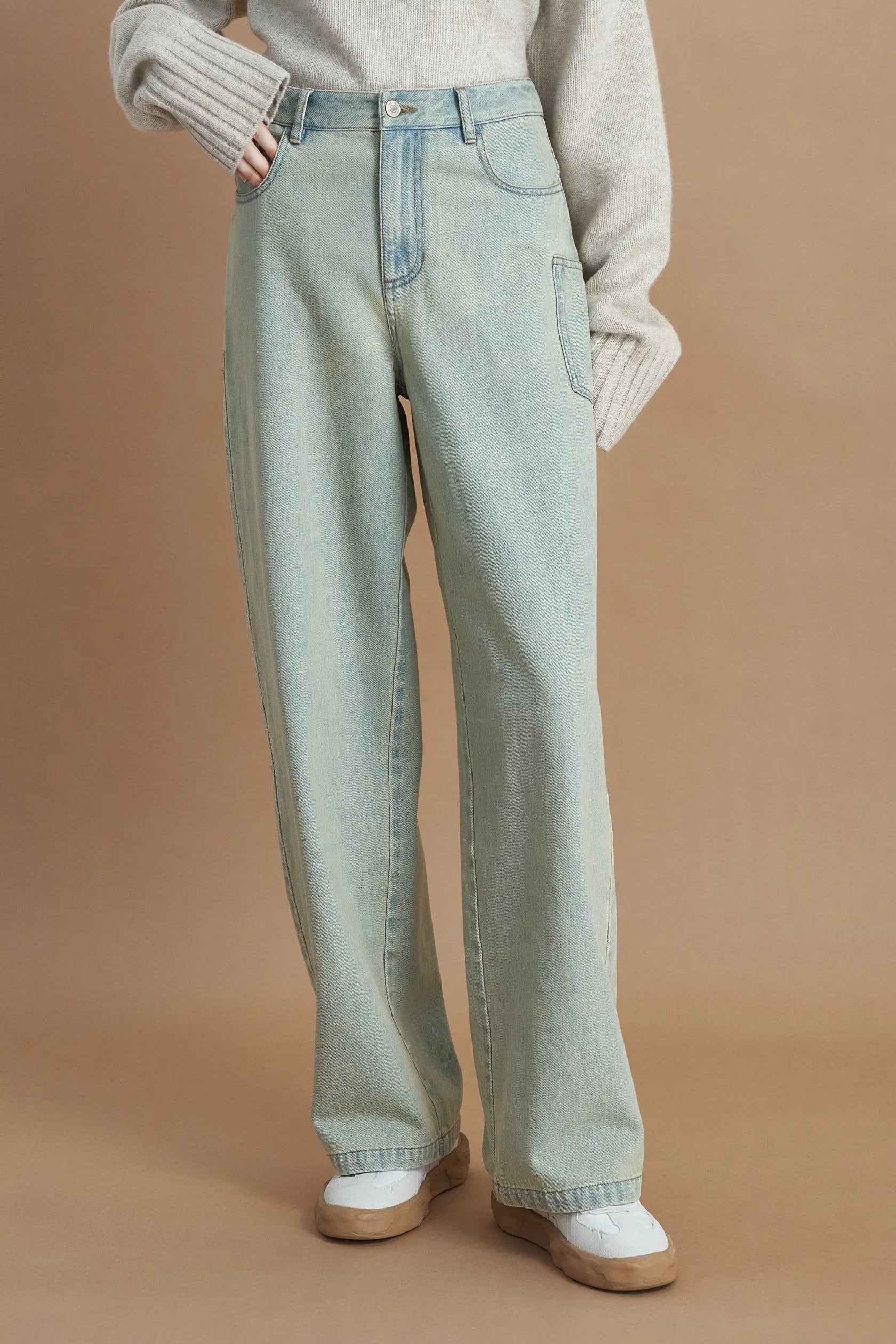 Wasteland Lightweight Distressed Washed Jeans Cotton Denim