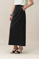 Magalie Straight Skirt in Acetate Merino