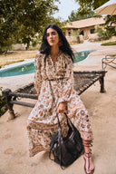 Brooke Handwork Perlenkettenkleid aus Cupro-Mischung