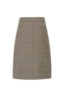 Javia Plaid Pleated Skirt in Prince of Wales Merino Wool