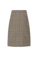 Javia Plaid Pleated Skirt in Prince of Wales Merino Wool