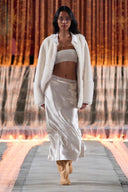 Cappotto leggero Alex patchwork in pelliccia sintetica