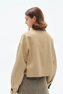 Morston Kontrastfarbige, verkürzte Jacke aus 100% Baumwoll-Twill