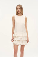 Alice Layered Asymmetric Accordion Dress in Lightweight Blend