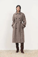 Esme oversized lange visgraatjas