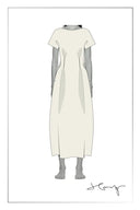 Ebba Boat Neck Dress in Merino Wool Blend
