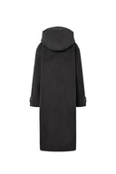 Nara Hand-Finished Horn Button Coat in Wool Melton