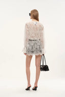 Ethereal Lace Tie-Front Overlay Dress in Custom Lace