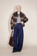 Odelia Vorderseite Flachgenähte Ballon-Jeans aus Leichtem Raw Denim