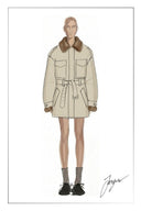 Clara Drawstring Waist Field Jacket in 100% Cotton