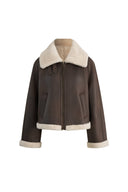 Quinn Short Jacket in Faux Shearling