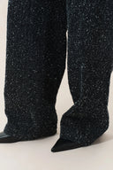 Leander Sternennacht Struktur Jeans mit weitem Bein aus Jacquard-Denim