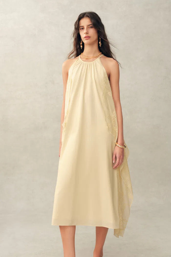 halter neck dress boho MISSGUIDED Knit Halter Maxi Boho Fringe Backless Plunge Neck Sweater Dress MISSGUIDED