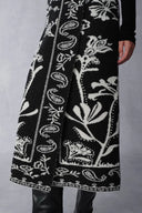 Cloe Paisley Jacquard Skirt in Merino Wool
