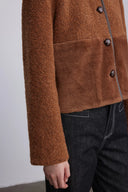 Orla Paneled Short Coat in Wool