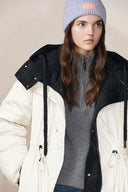 Carezza Double Faced Two Tone Down Jacket in High-Density Down-Proof