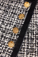 Gabriel 24K Gold Button Tweed Jacket in Two-Tone Wool Bouclé