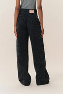 Leander Sternennacht Struktur Jeans mit weitem Bein aus Jacquard-Denim