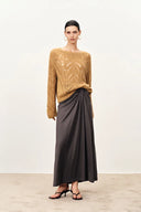 Ella Hand Work BaroqueSweater in Alpaca Sequin Yarn