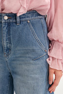 Jeans larges Rex en denim coton