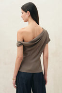 Hazel Ruched One Shoulder Top