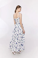 silk cotton blend dress Lottie Floral Print Dress in Silk Cotton Blend XS