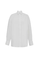 Tuxedo Wing Collar Shirt in Cotton Bubble Yarn