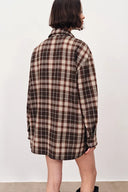 Arlene Oversized Checkered Jacket in Merino Wool