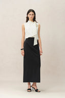 Magalie Straight Skirt in Acetate Merino