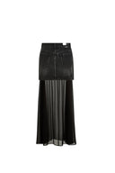 Ensemble jupe Riddle en denim et semi-transparent en denim fin