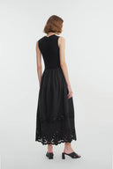 Amy Embroidered Dress in Mulberry Silk Blend