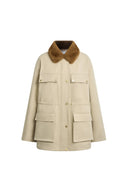 Clara Drawstring Waist Field Jacket in 100% Cotton
