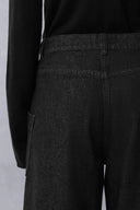 Jeans de pierna ancha con bolsillo inclinado Junon en denim de algodón