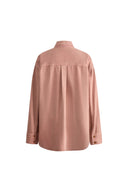 Adeline High Low Hem Cut Oversized Shirt in Lyocell Denim