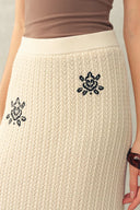 Rania Hand Crochet Embroidery Skirt in Cotton Yarn
