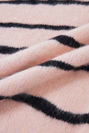 Maglione a Righe Rosa Alannah in Maglia Bouclé di Alpaca