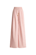 Louise Textured Pleated Pants in Pleated Satin